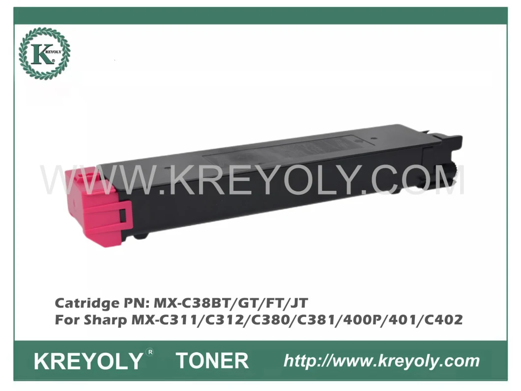 Color Toner MX-C38BT/GT/FT/JT for Sharp MX-C311/C312/C380/C381/400P/401/C402