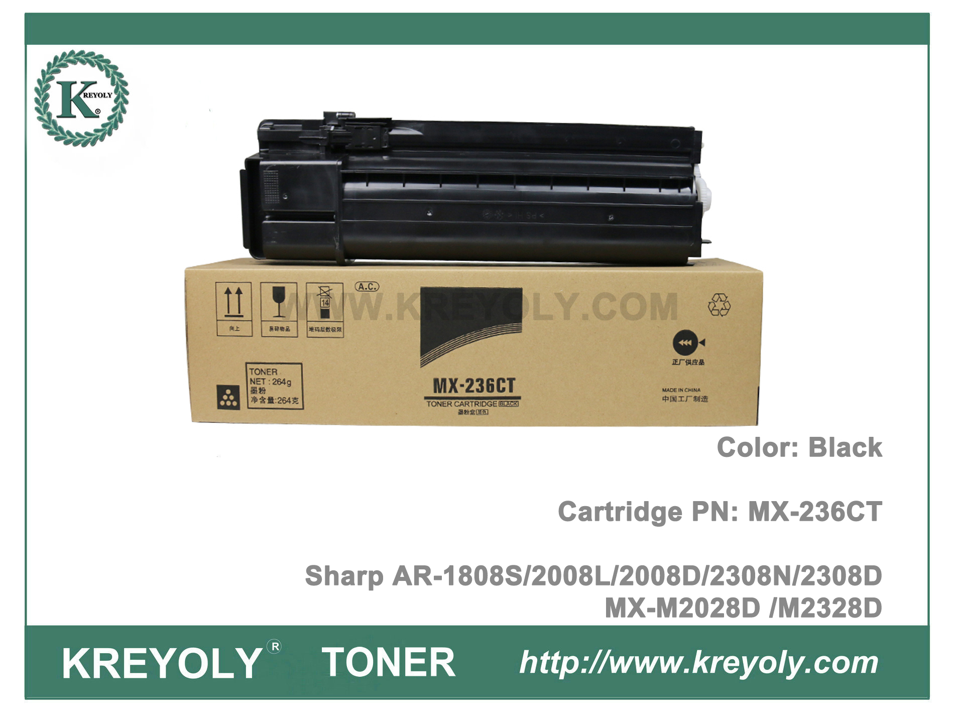 Sharp 236 MX236 Sharp MX-236 Toner Cartridge for AR-1808S 2008L 2008D 2308N 2308D ...